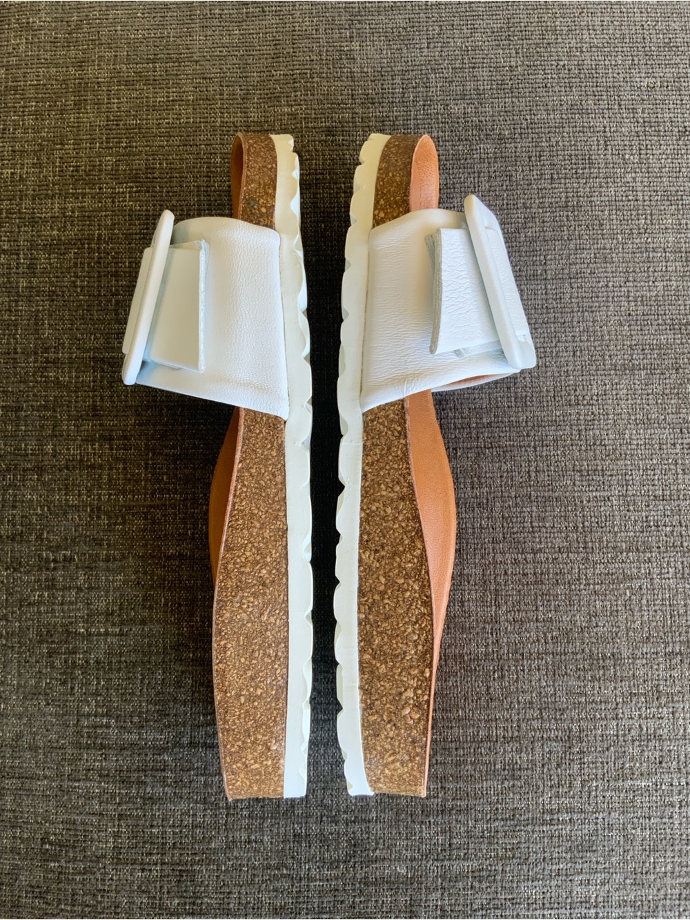 Verbenas Reiko White Leather Buckle Slide Women’s Size 7.5 US/38 EU NWOB - Picture 11 of 16